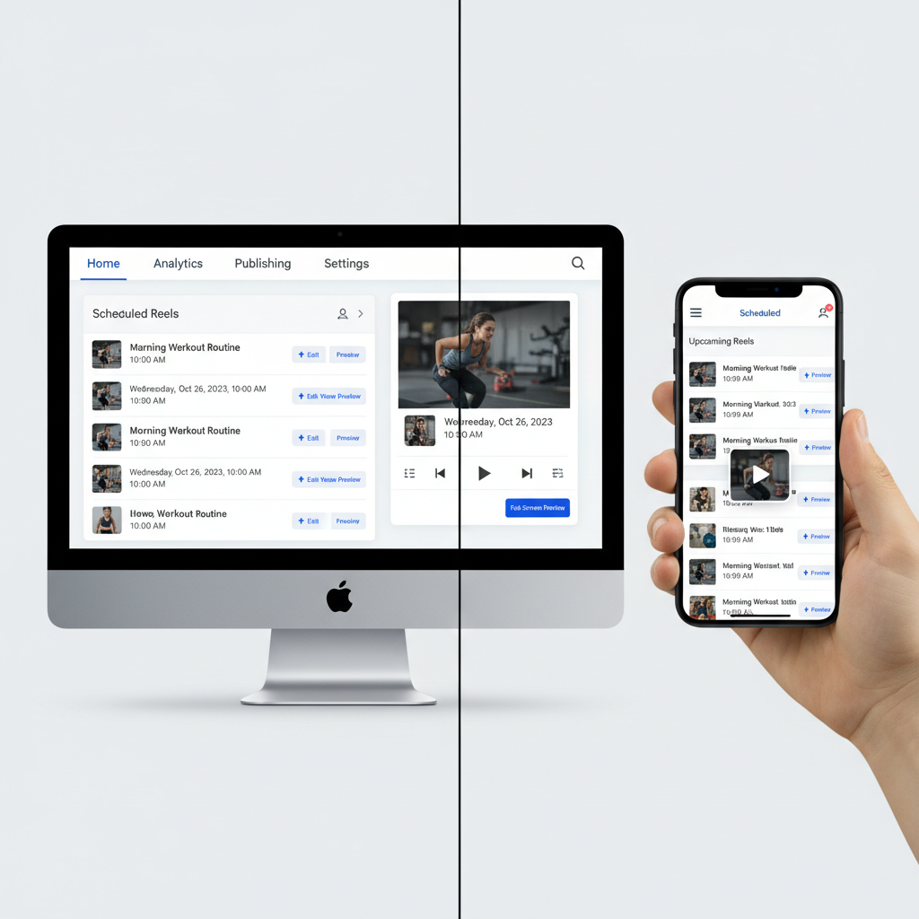 Mobile Guide — how to see your scheduled reels on instagram