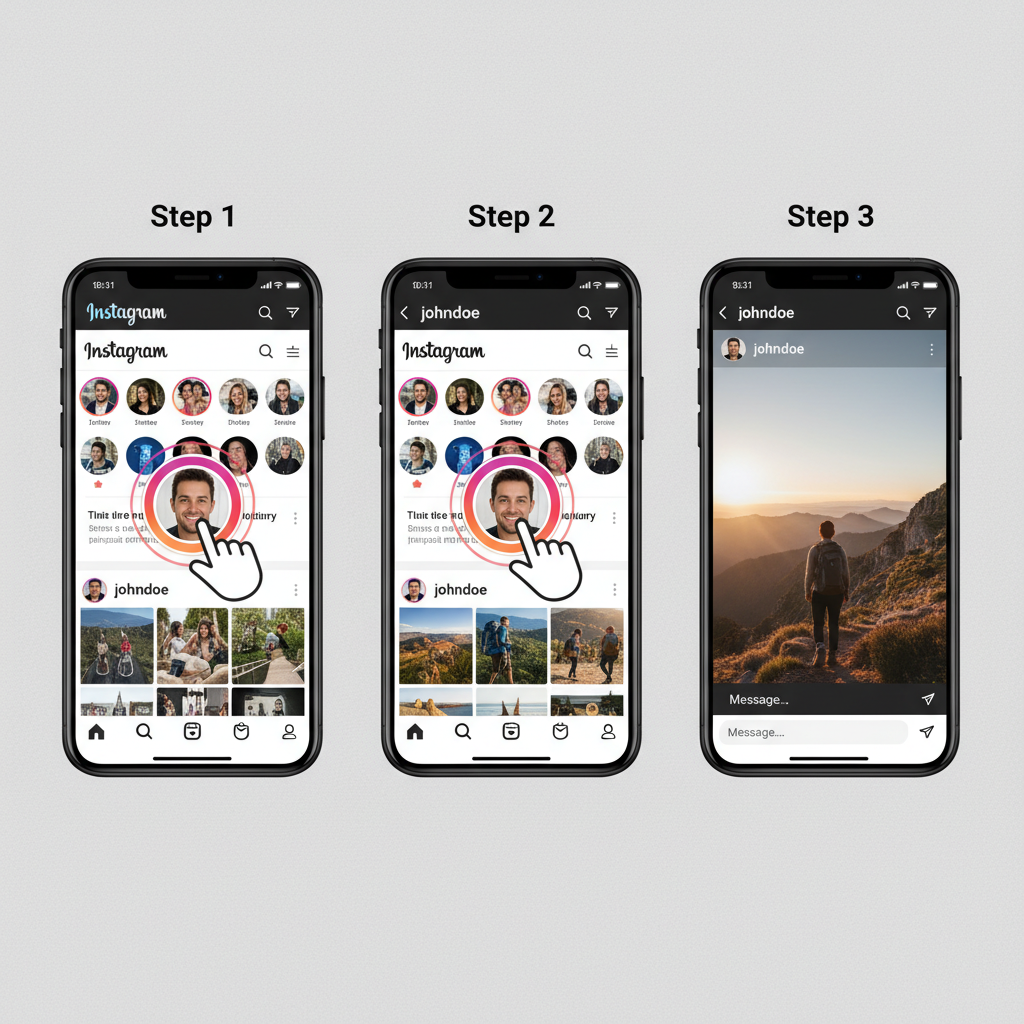 Locate Your Current Story from the Profile Picture Ring — how to see your story on instagram