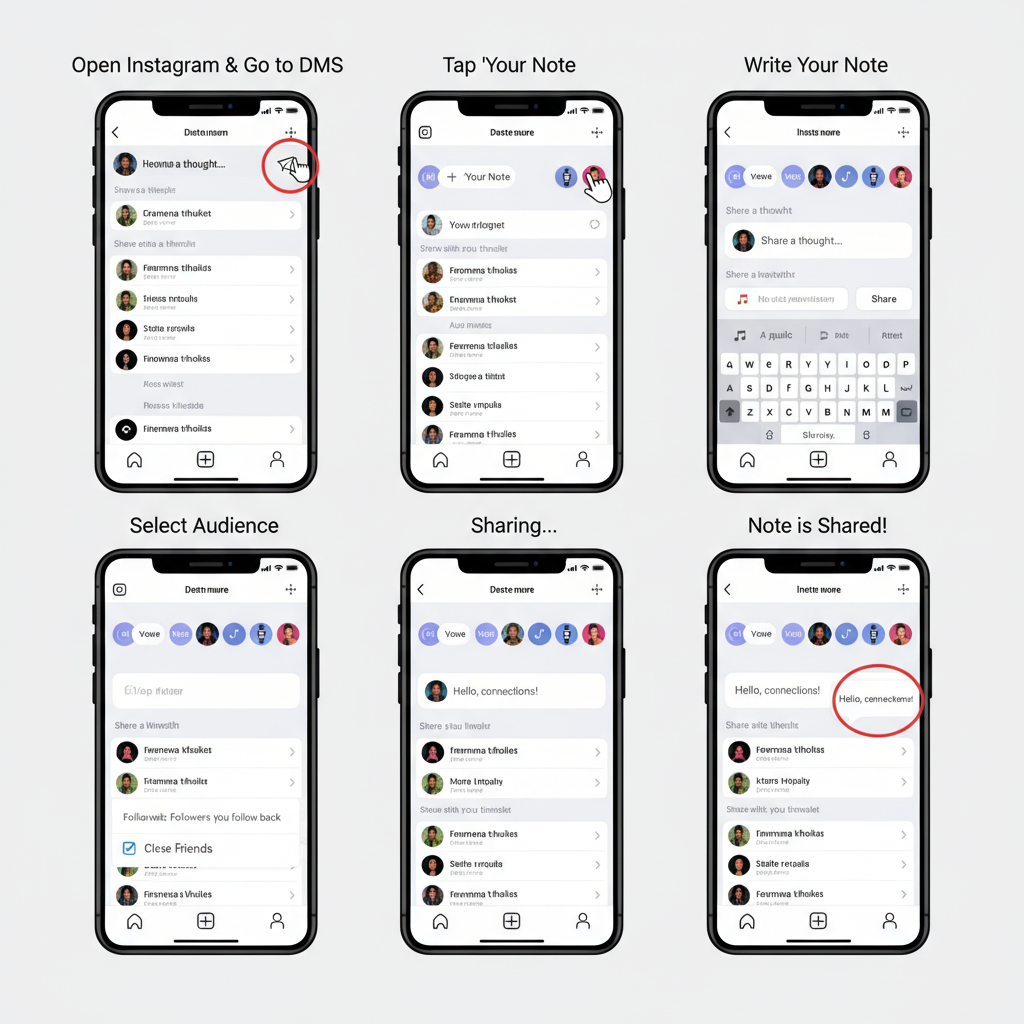 1. Access the DM Section — how to share a note on instagram