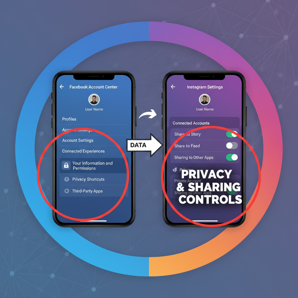 Check Account Connection Settings in Instagram and Facebook — how to share instagram story to facebook