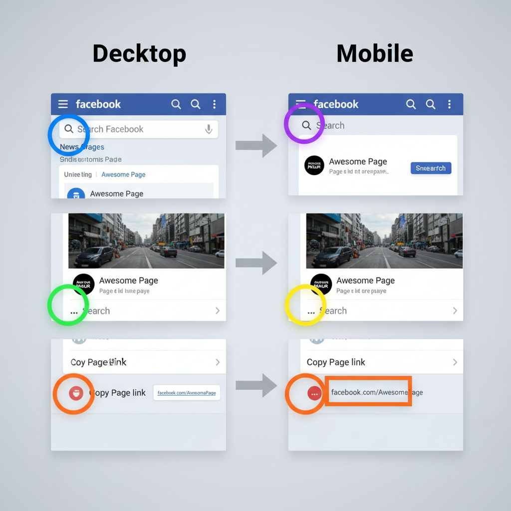 Copying Your Facebook Page Link in a Browser — how to share your facebook page link