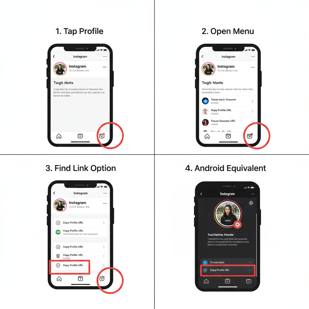 Copy Your Instagram Link from Desktop Browser — how to share your instagram link