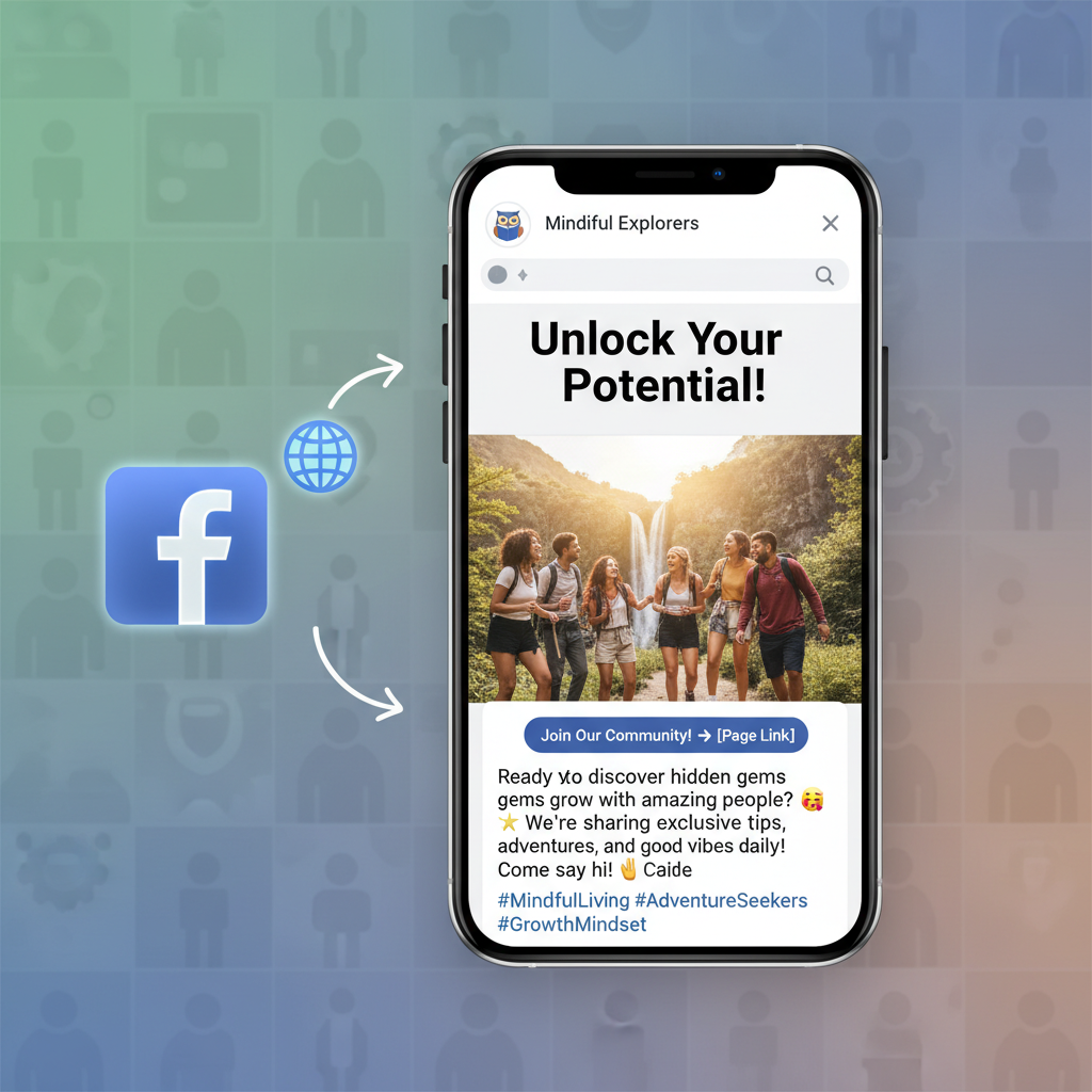 From Mobile (Facebook App) — how to share your page on facebook effectively