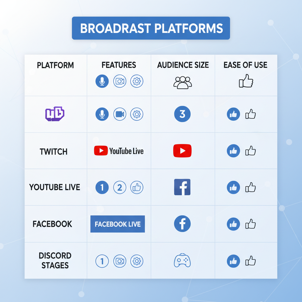 Plan Your Broadcast Format — how to start a broadcast
