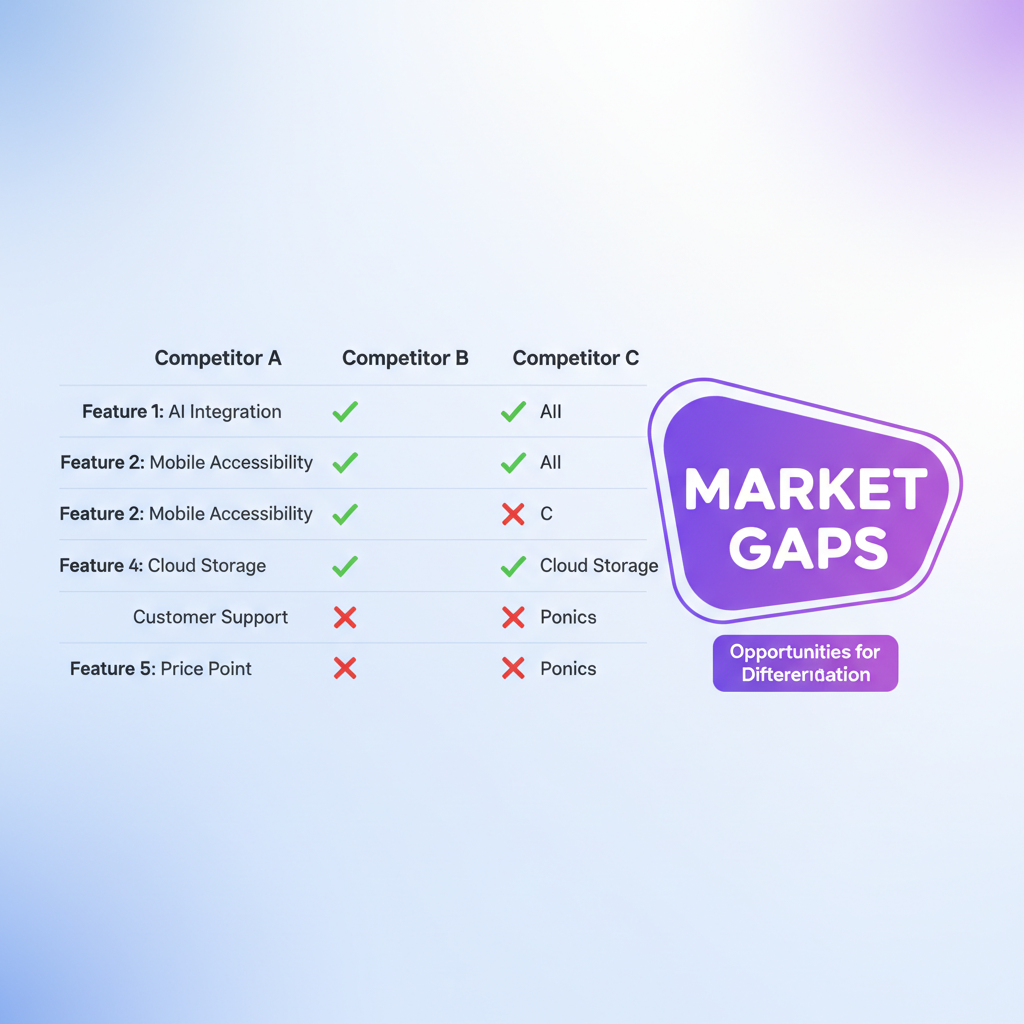 Research Competitors and Identify Market Gaps — how to start your own social media website from scratch