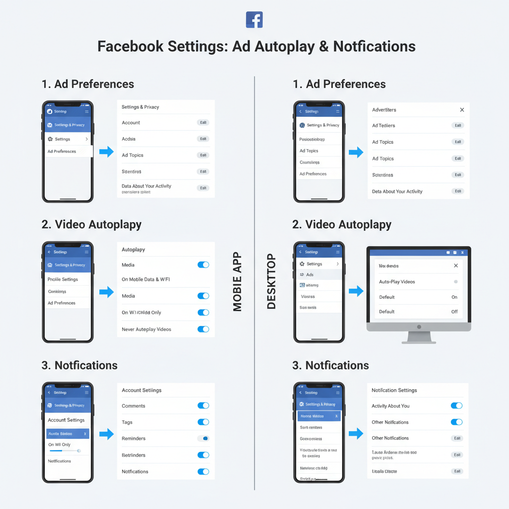 Checking Facebook Ad Preferences and Settings — how to stop adverts on facebook videos