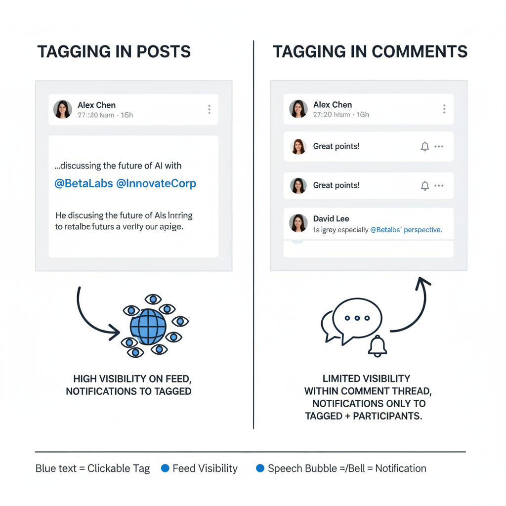 How to Use Tagging Strategically for Networking and Brand Building — how to tag someone in a linkedin post effectively