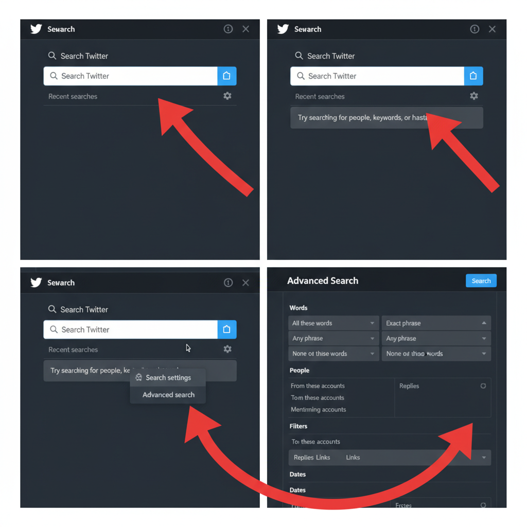 Accessing Twitter Advanced Search — how to use twitter advanced search for better results