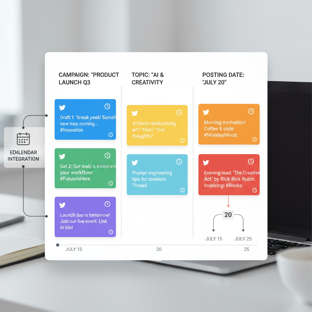 Organizing Drafts for Different Content Categories or Campaigns — how to use twitter draft tweets effectively for content planning
