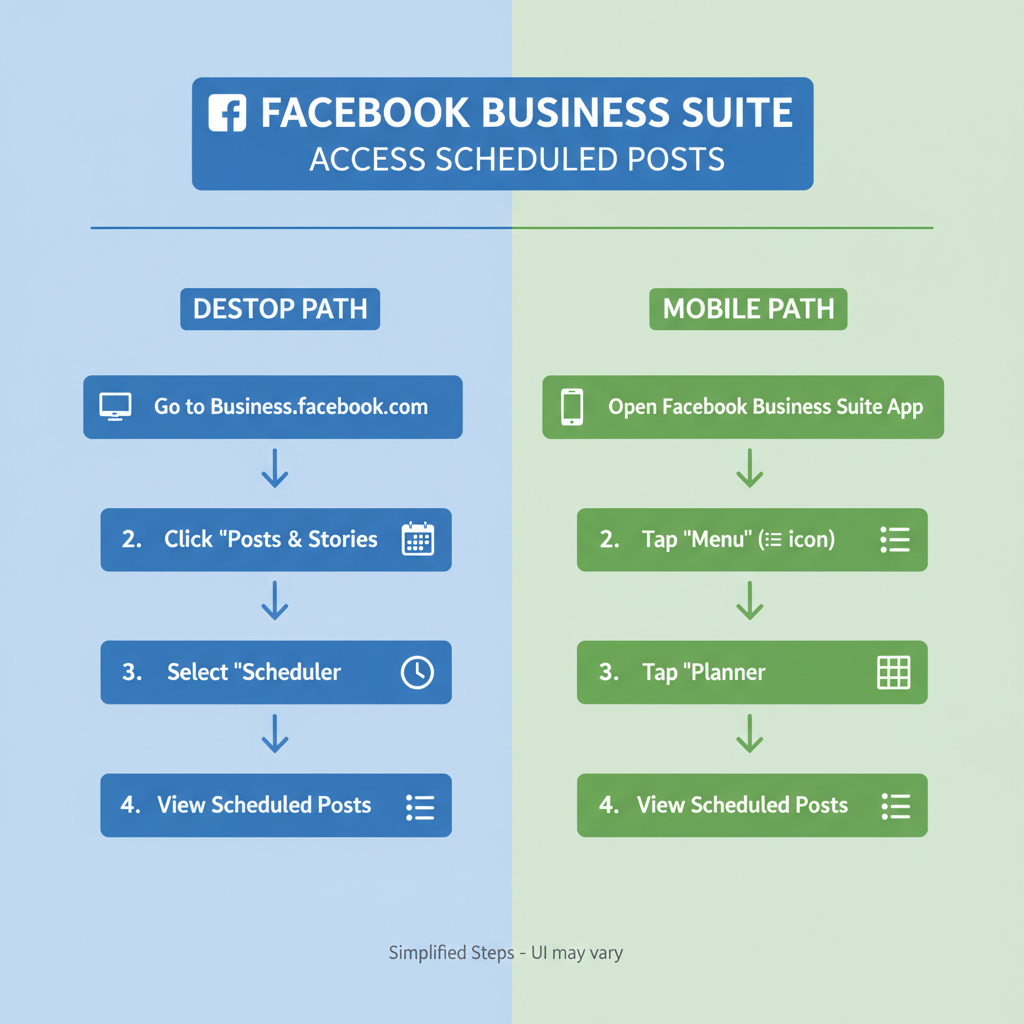 Step-by-Step: Viewing Scheduled Posts on Desktop — how to view scheduled posts on facebook