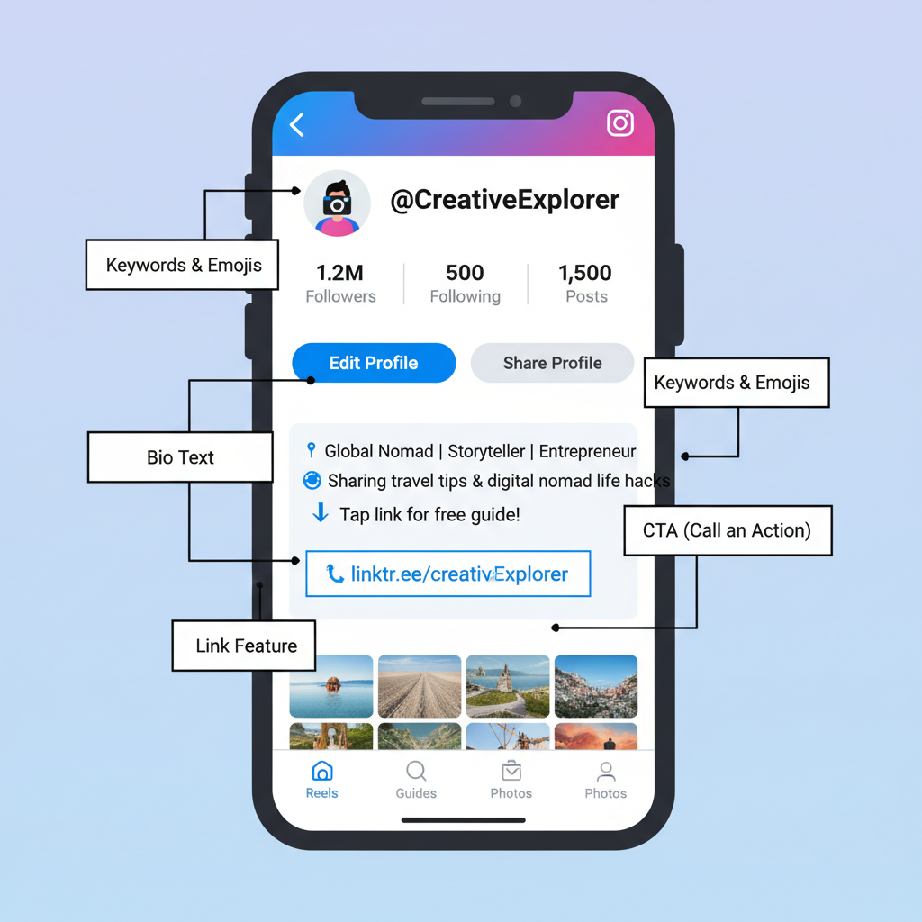 Use Emojis Strategically — how to write an effective instagram bio