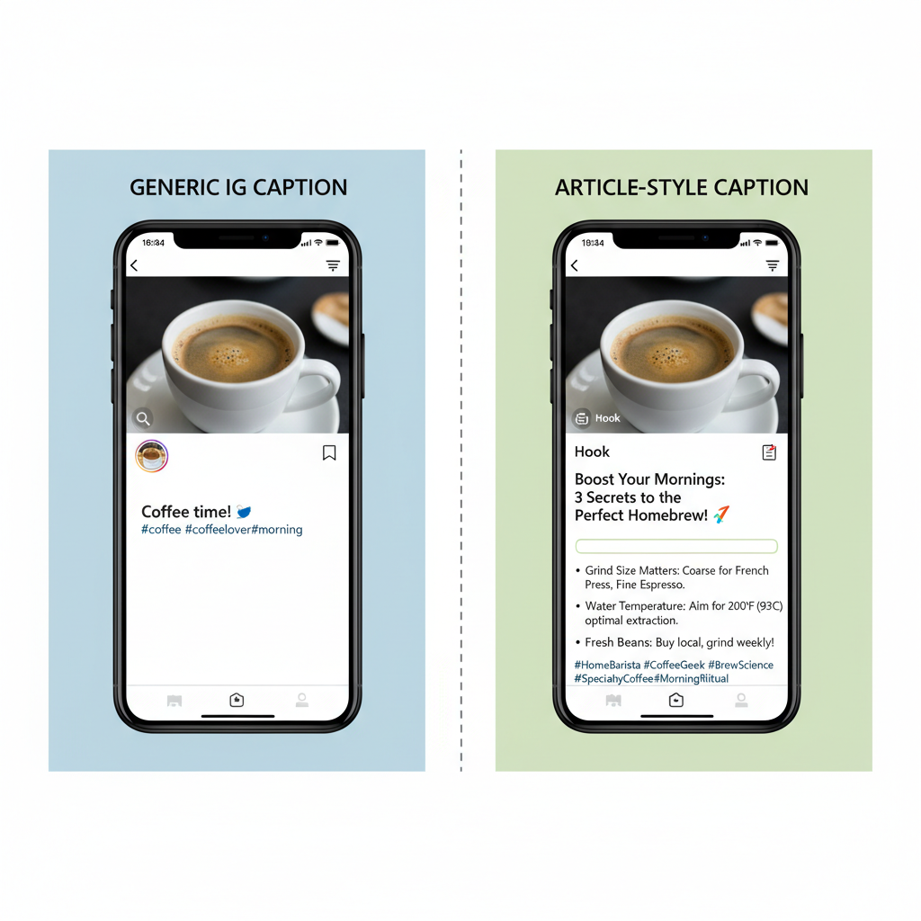 Craft a Scroll-Stopping Hook in the First Two Lines — how to write an engaging instagram article for maximum reach