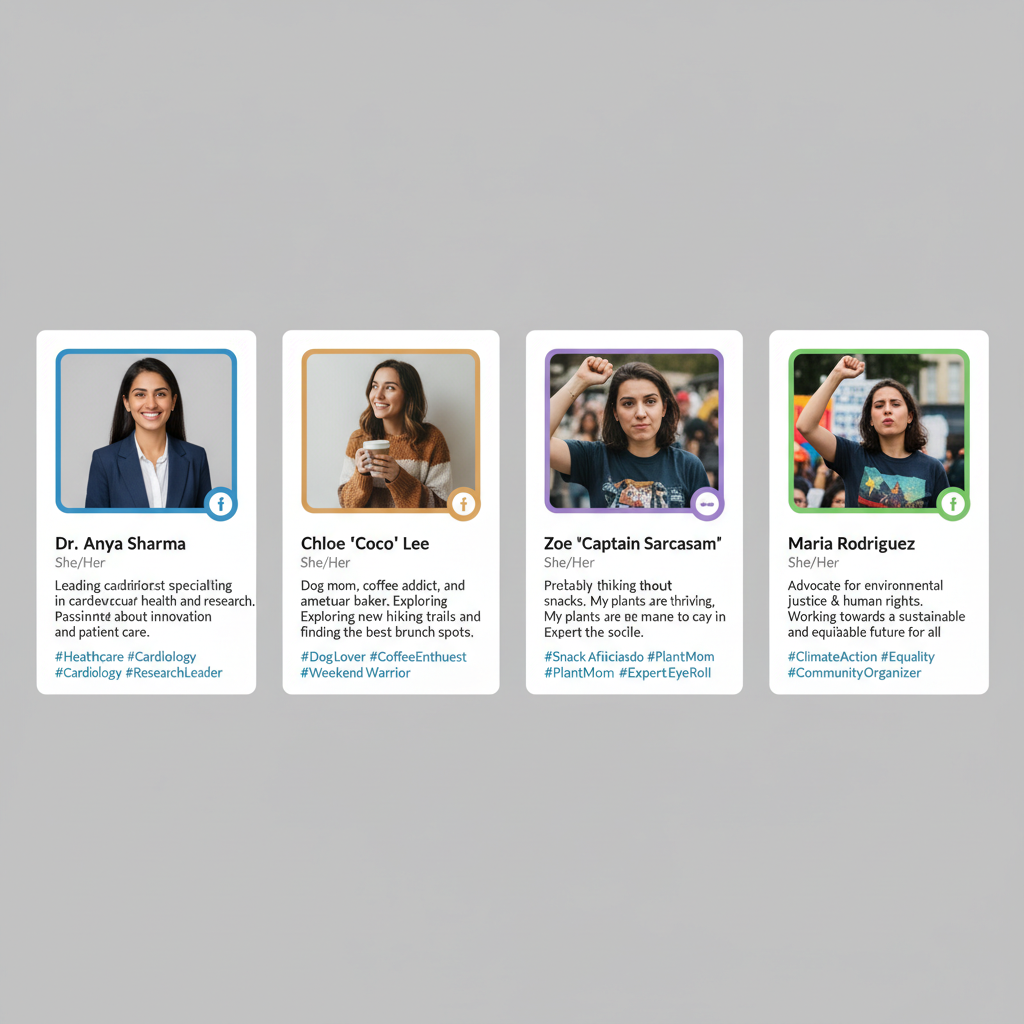 Adding Hashtags and Mentions Mindfully — how to write an impactful she her twitter bio