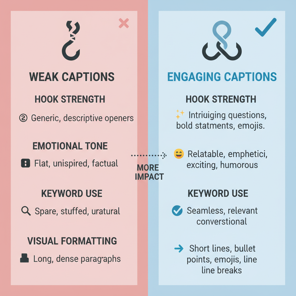 Examples of Hooks — how to write engaging instagram captions that boost reach