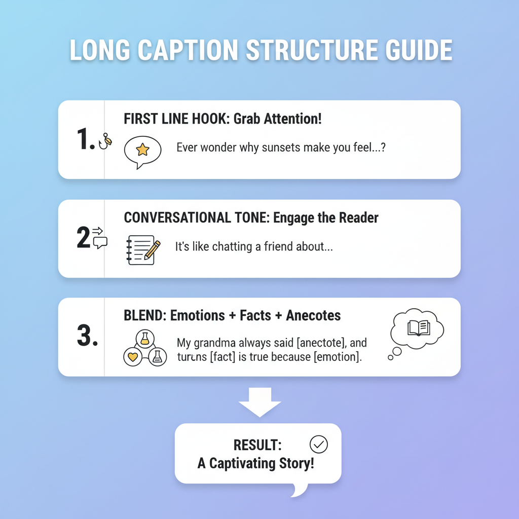 Choosing a Structure for Long Captions — how to write long captions for insta
