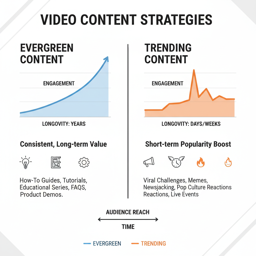 Evergreen vs. Trending Content — ideas for videos for youtube