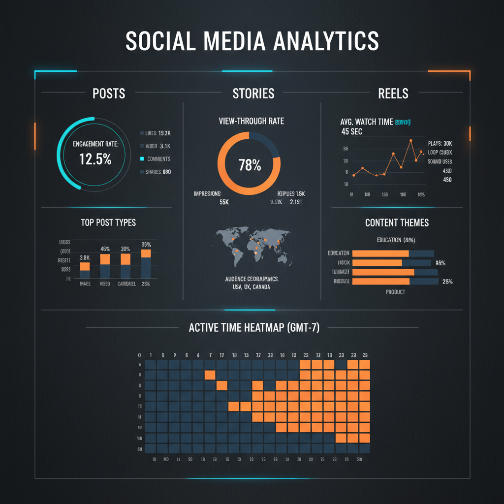 Overview of Metrics Tabs: Activity, Content, and Audience — insights instagram meaning