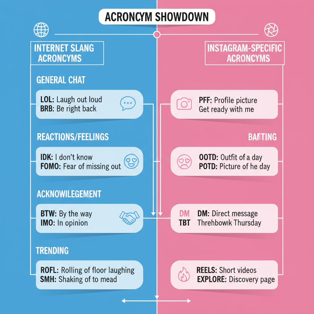 Common Engagement Acronyms — instagram acronyms guide meanings