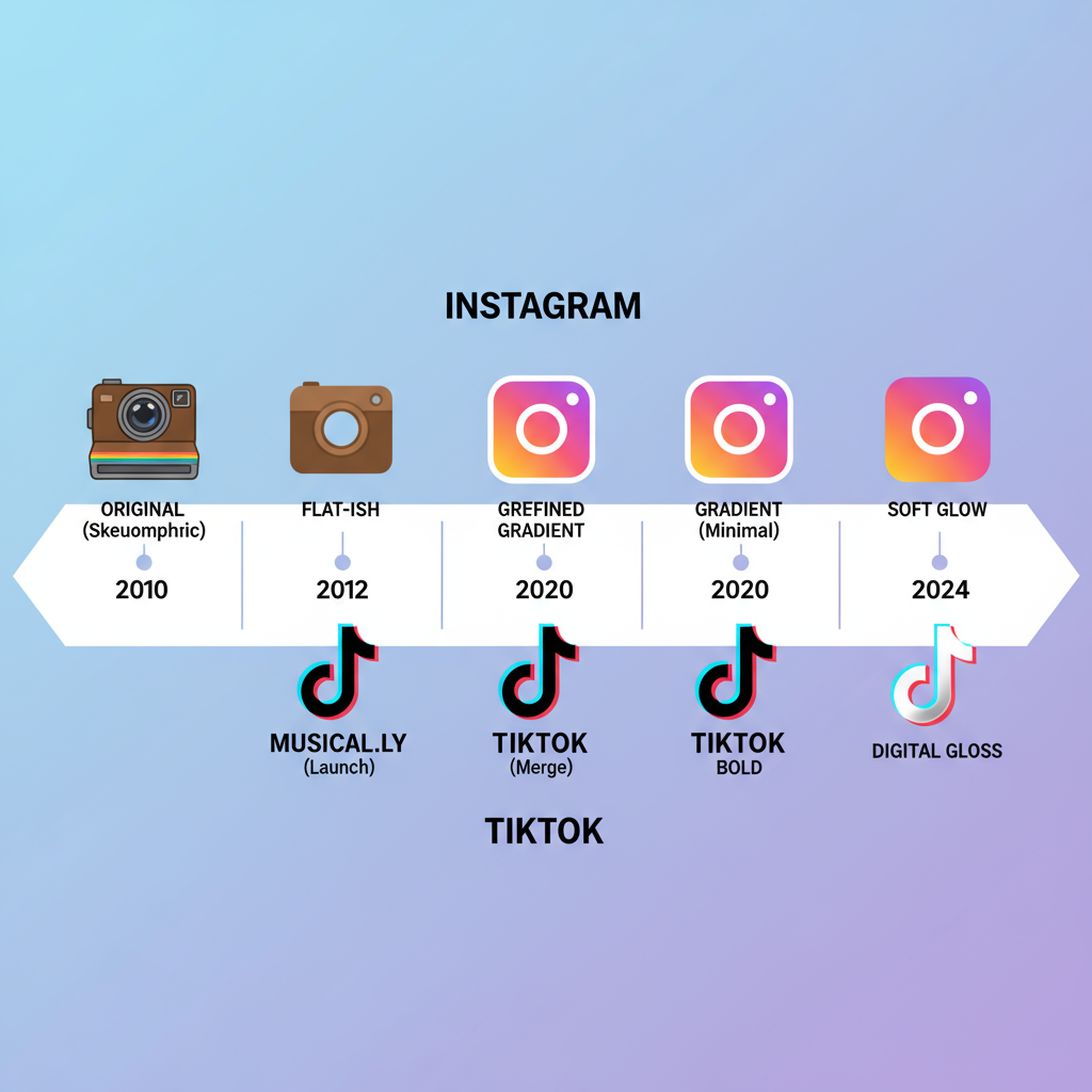 Origins of the TikTok Logo: Musical Note Concept and Neon Effect — instagram and tiktok logo history meaning design evolution