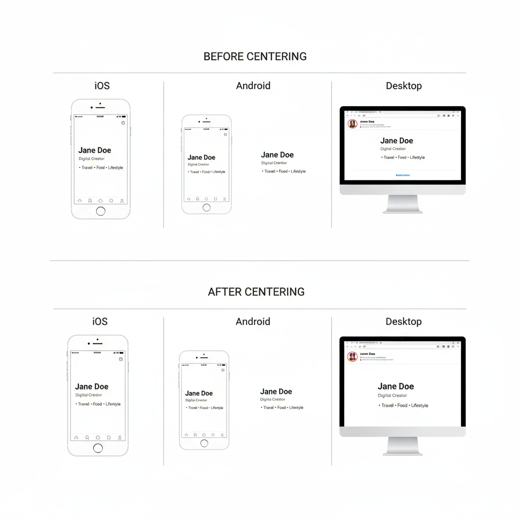 Why a Centered Bio Improves Visual Appeal and Branding — instagram bio in center