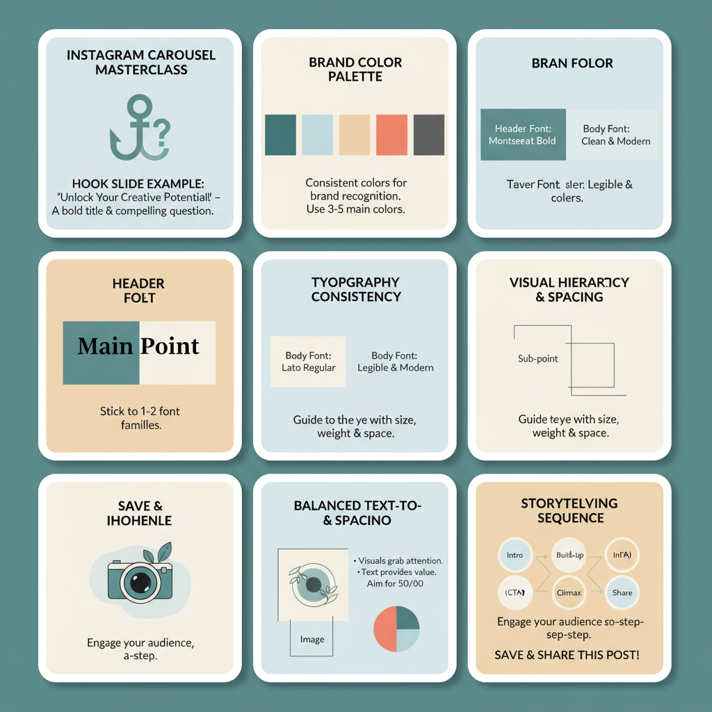 Maintain Consistent Brand Colors and Typography — instagram carousel design tips