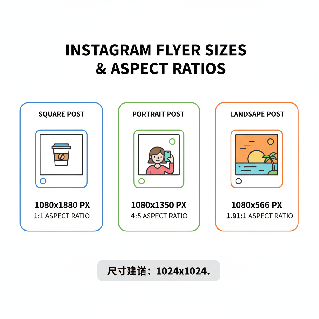 Understanding Square, Portrait, and Landscape Flyer Formats — instagram flyer size guide dimensions tips
