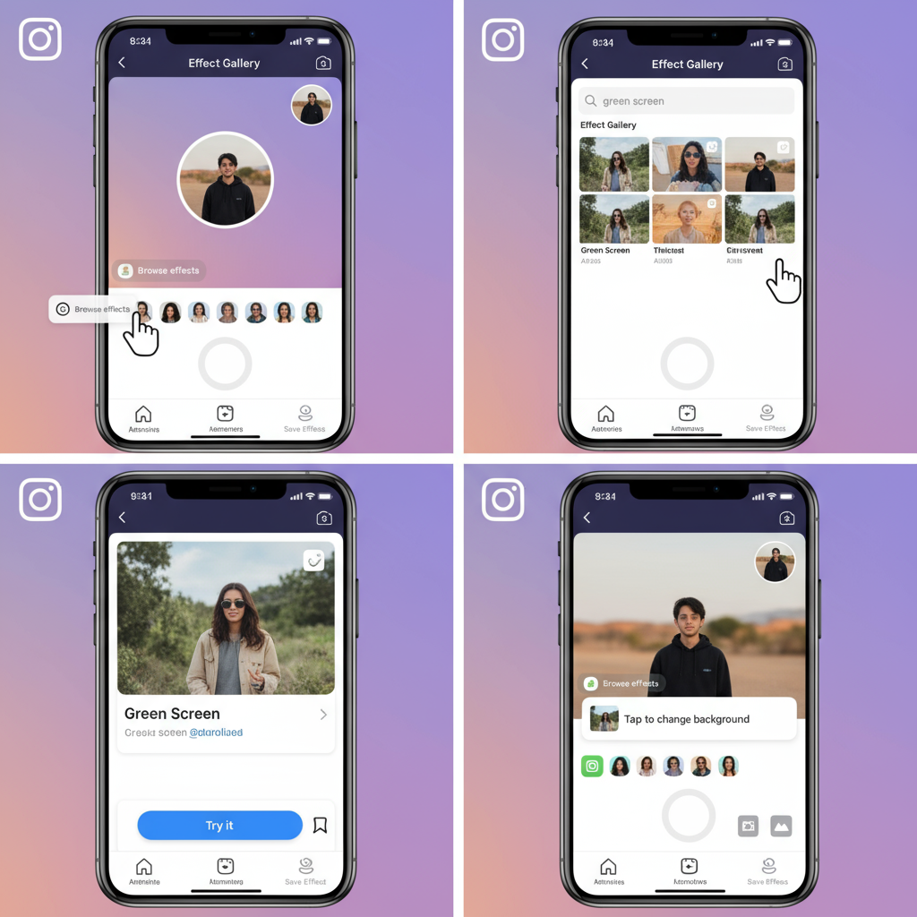 Step-by-Step Guide to Accessing and Activating the Green Screen Filter in Instagram Stories/Reels — instagram green screen filter