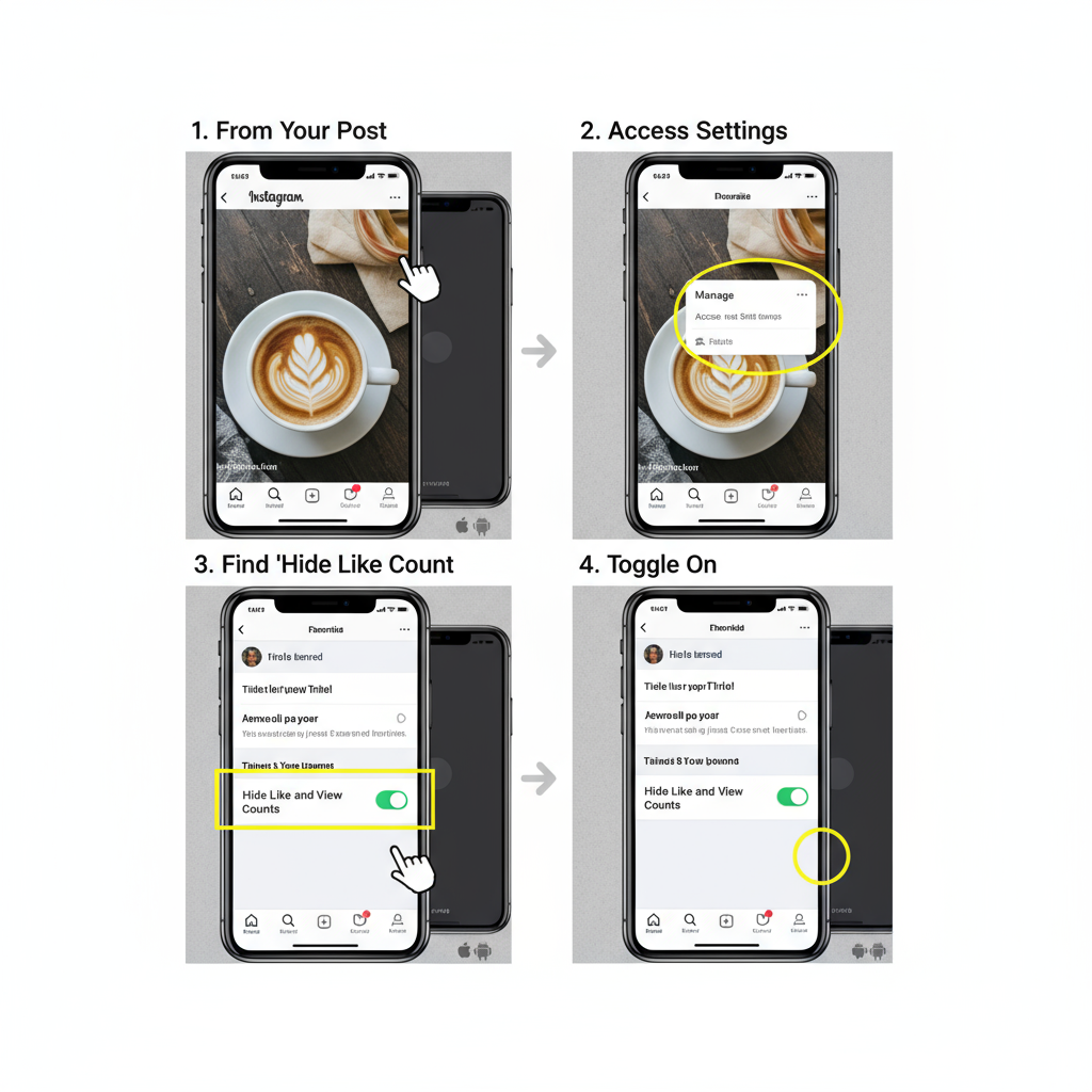 On Android — instagram hide my likes