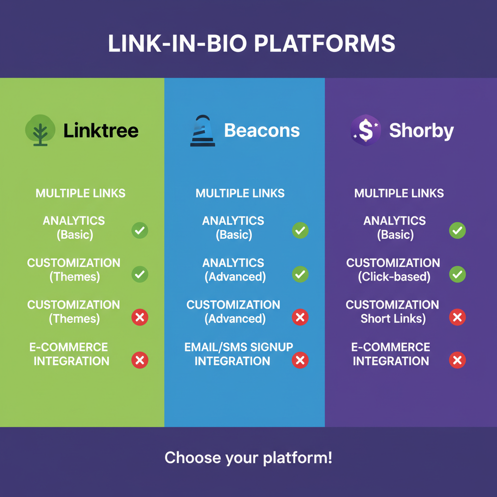 Popular Link-in-Bio Platforms and Their Features — instagram link in bio meaning
