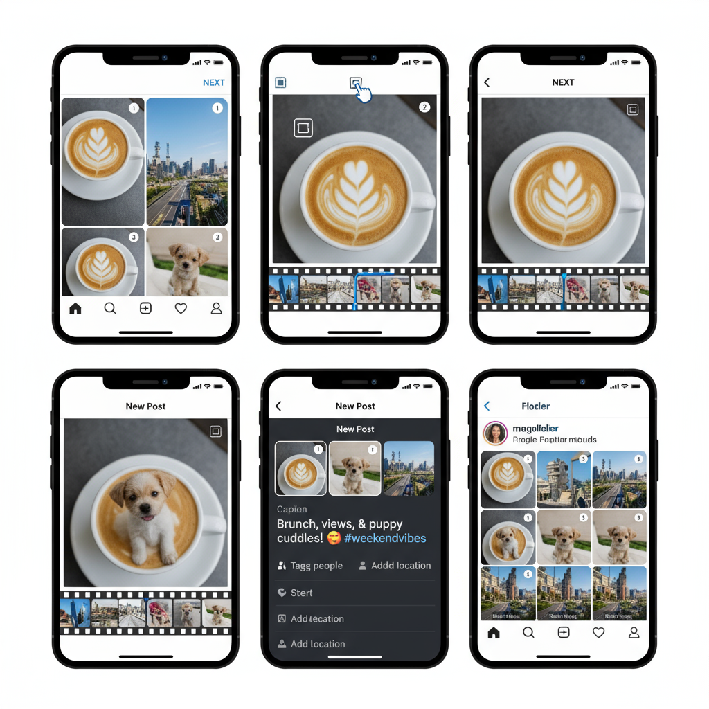 hypothetical example, not production code — instagram maximum photos per post