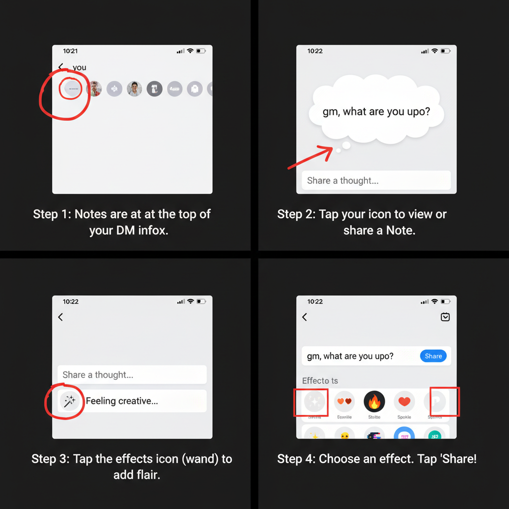 Where Notes Appear in the App — instagram notes effects guide