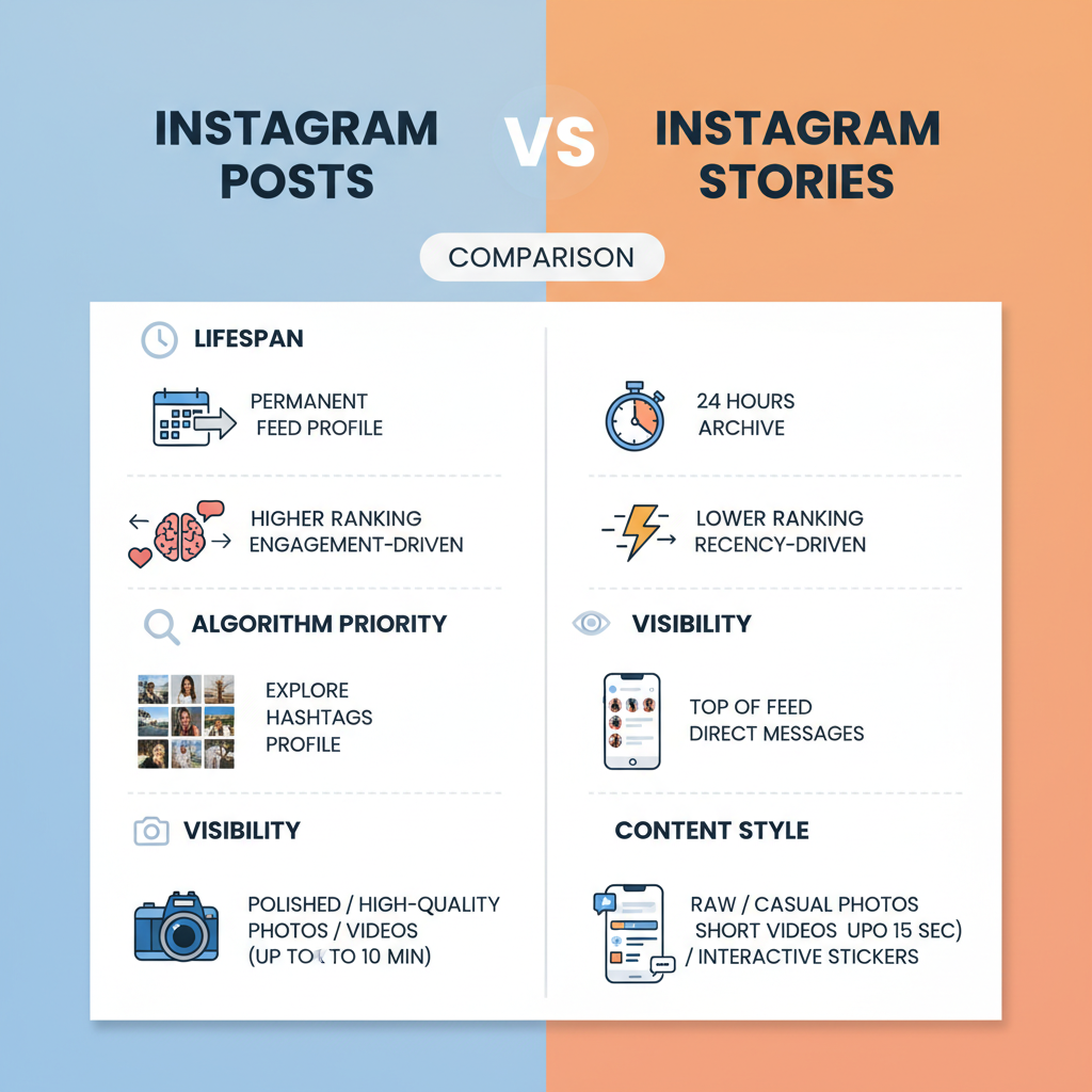 Lifespan and Visibility of Instagram Posts vs Stories — instagram post vs story