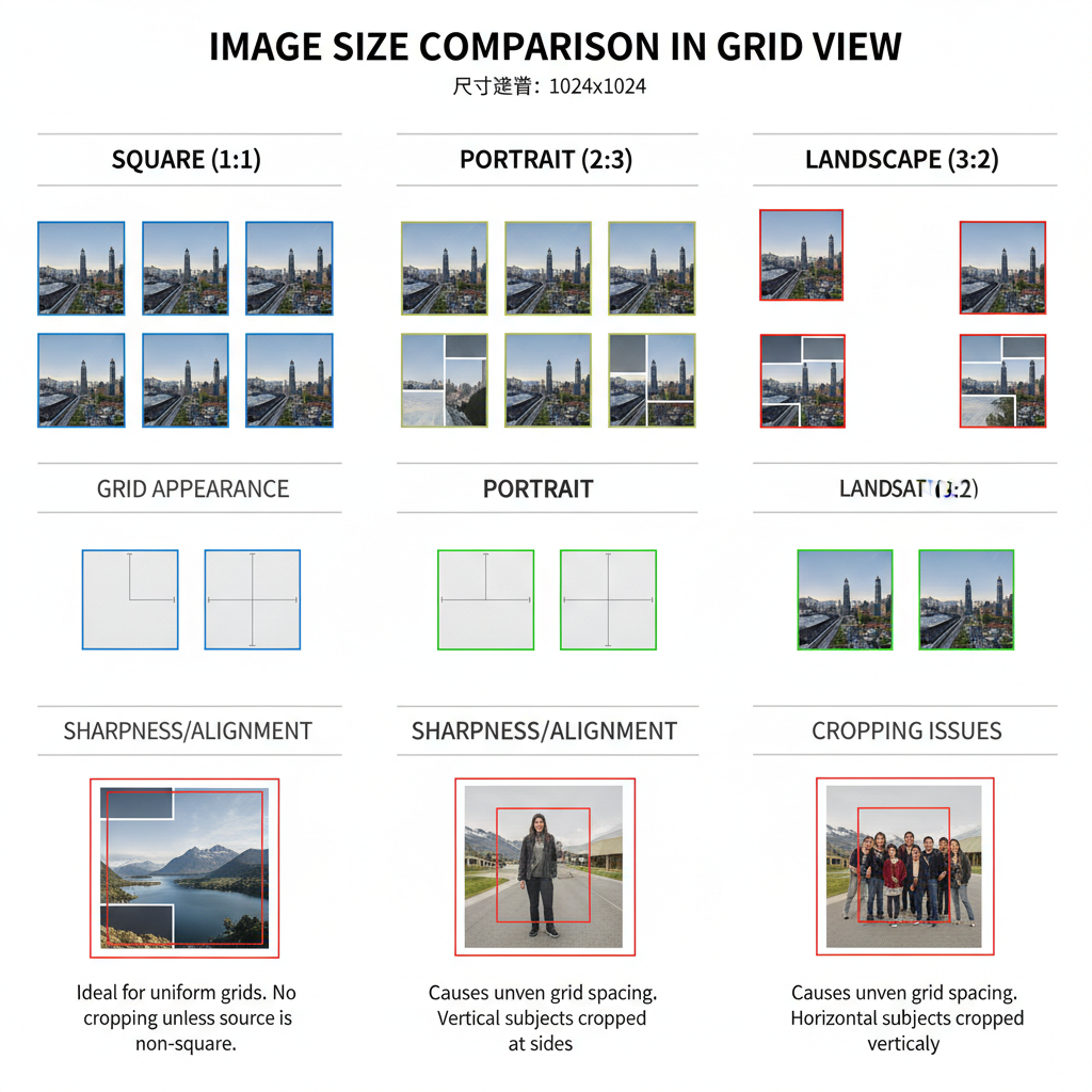 Current Instagram Grid Format Overview — instagram profile grid image size 2025