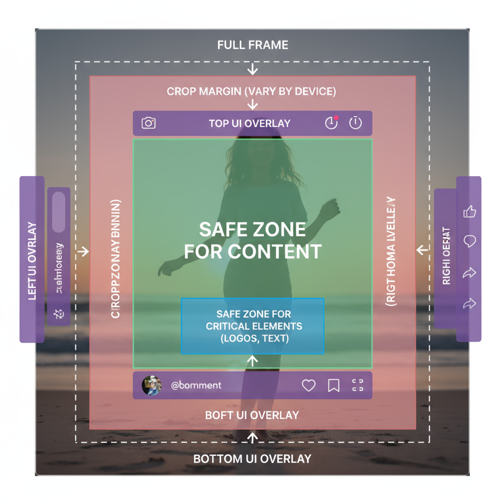 Safe Zone Guidelines: Avoid UI Overlays and Cropping — instagram reel dimensions guide 2024
