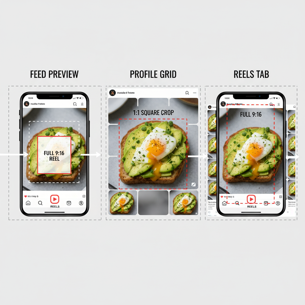 Safe Zones for Text and Key Visuals — instagram reels cover size guide