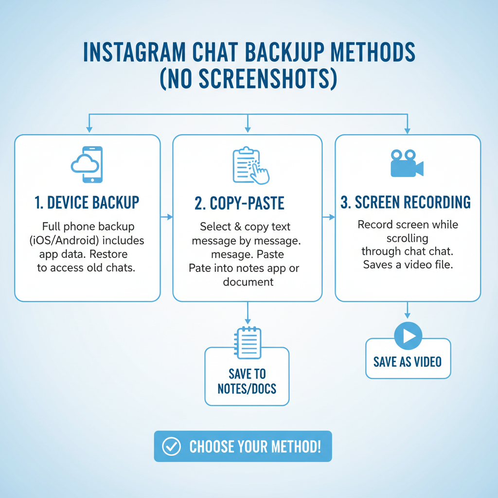 Alternative Ways to Save or Document Chats — instagram screenshot message guide