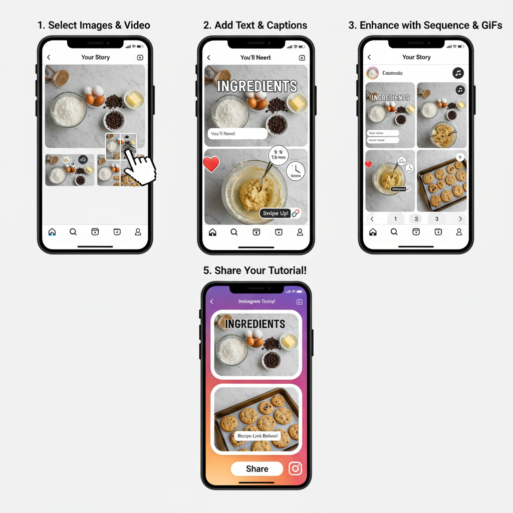 Example 2: Step-by-Step Tutorial Using Story Frames — instagram stories examples