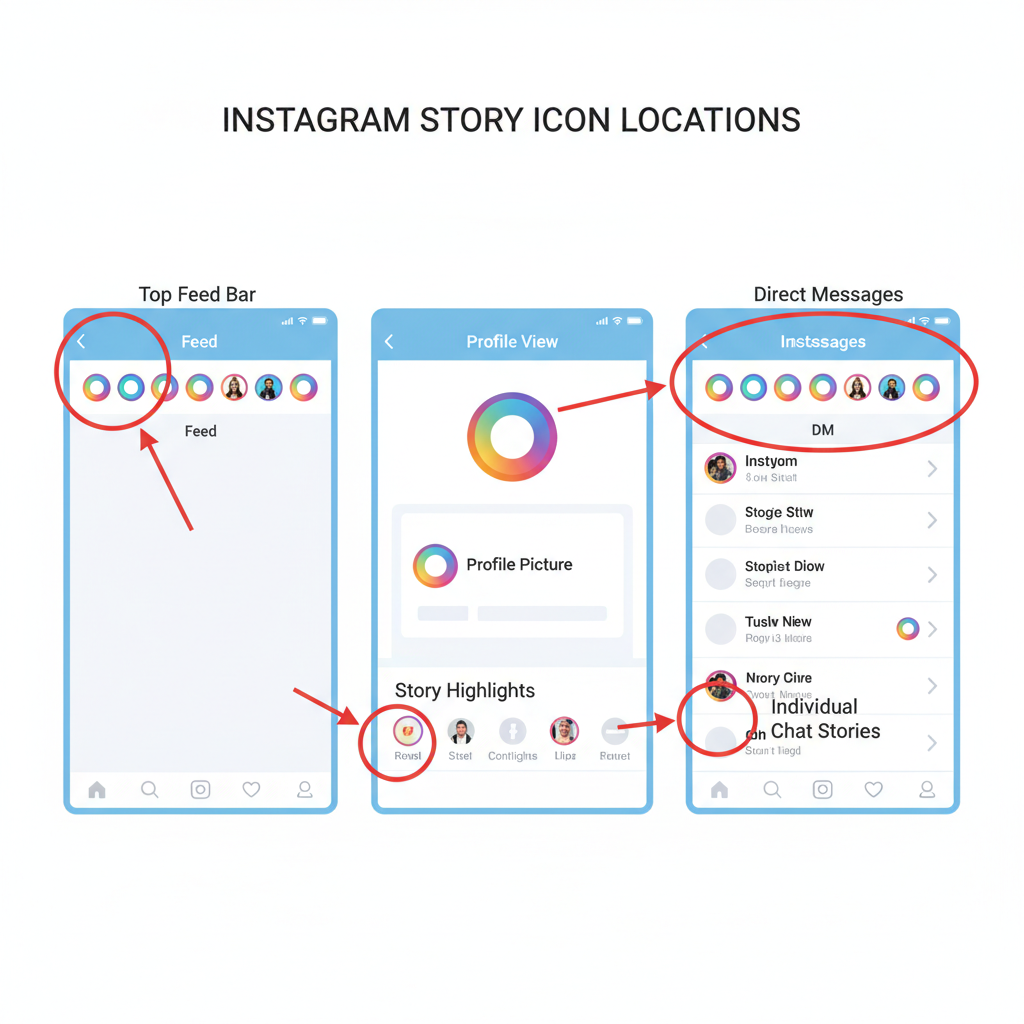 Meaning of Basic Story Icons (Circle Colors, Solid vs Gradient) — instagram story icons meaning