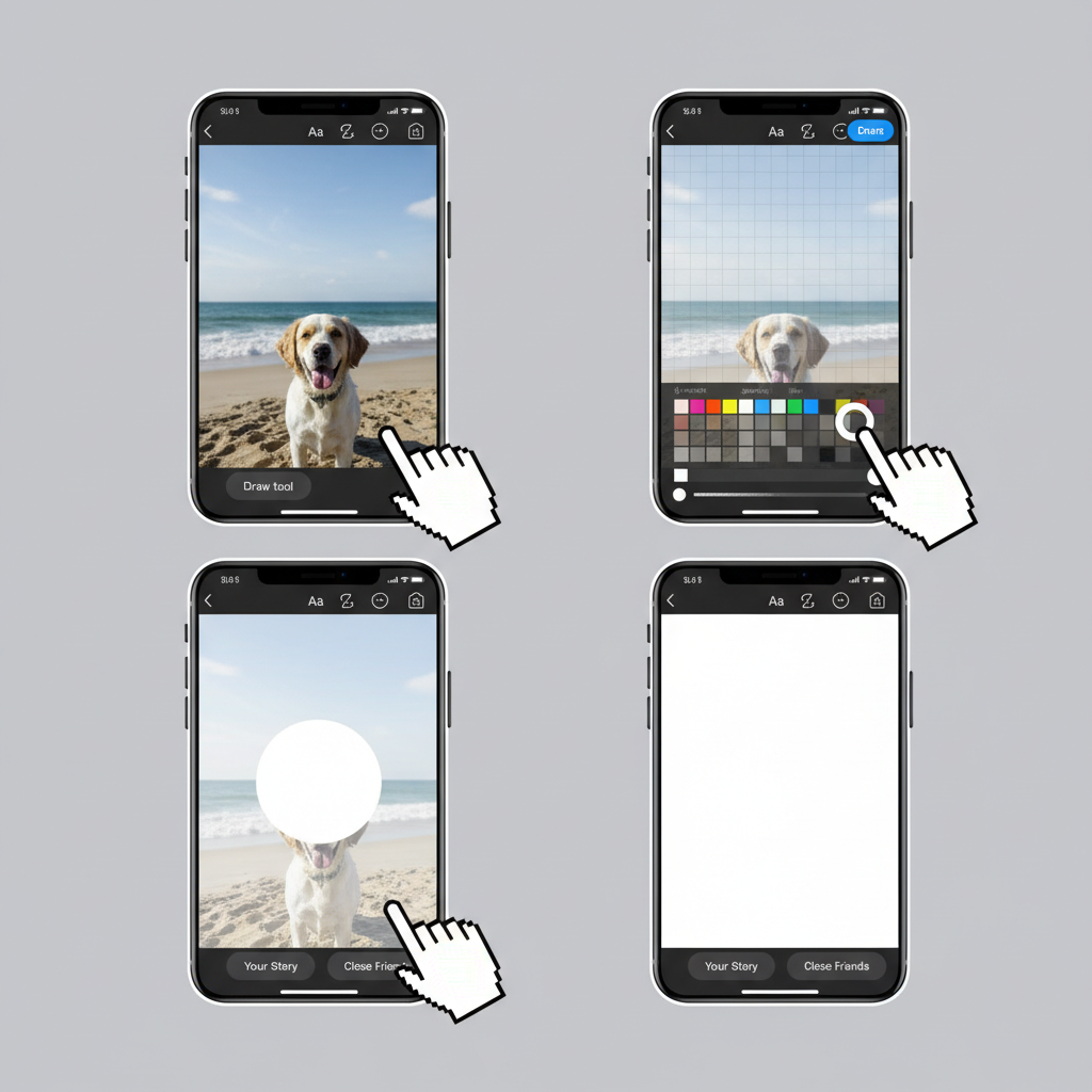 Using the Draw Tool and Eraser for Creative Cut-Outs — instagram story white background tips