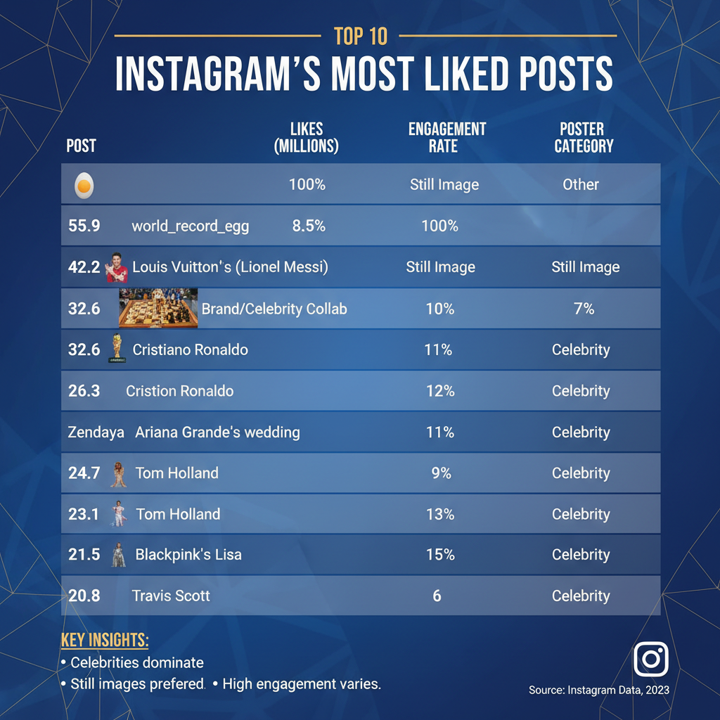 Recurring Themes and Trends in Viral Content — instagrams most popular posts