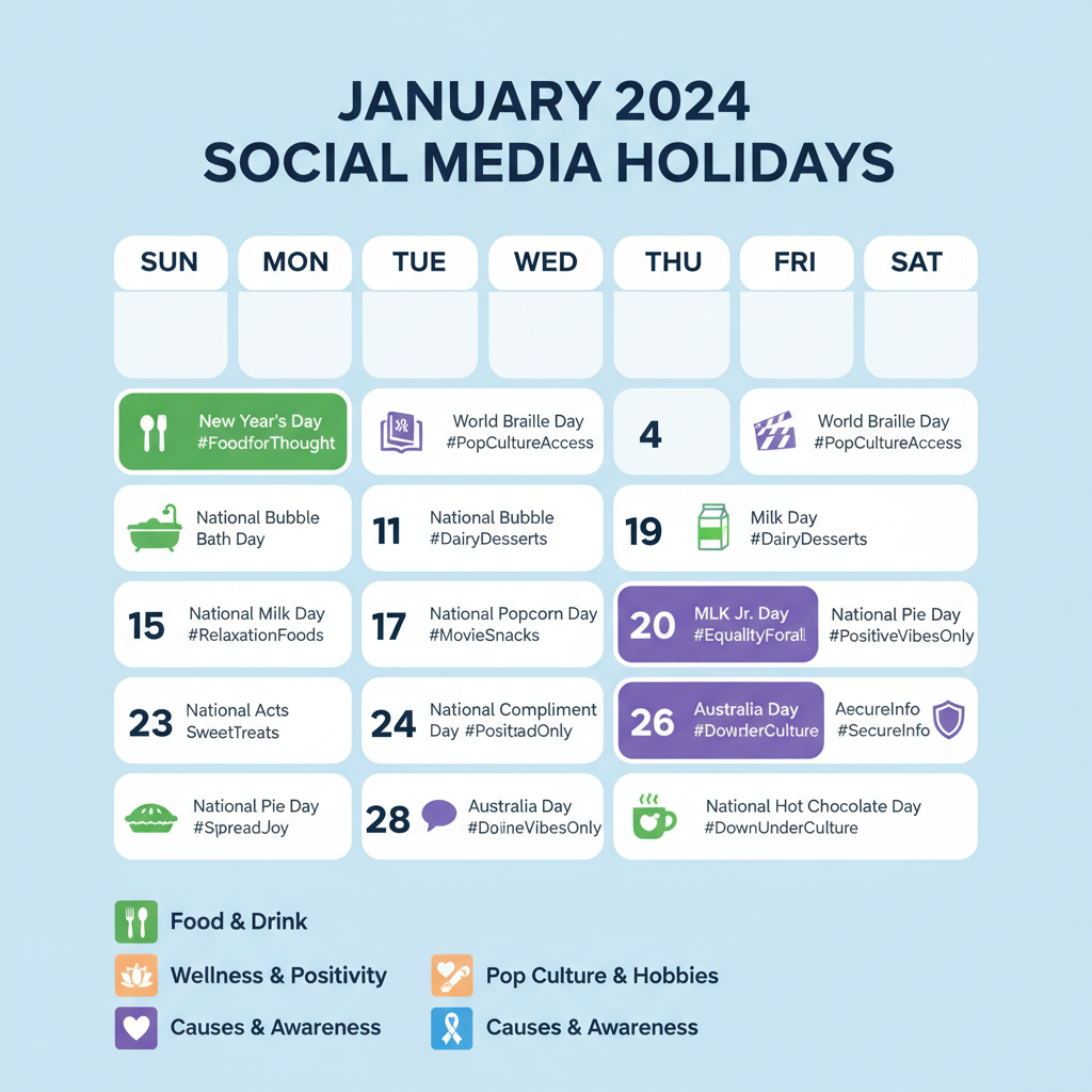 Causes & Awareness — january social media holidays 2024