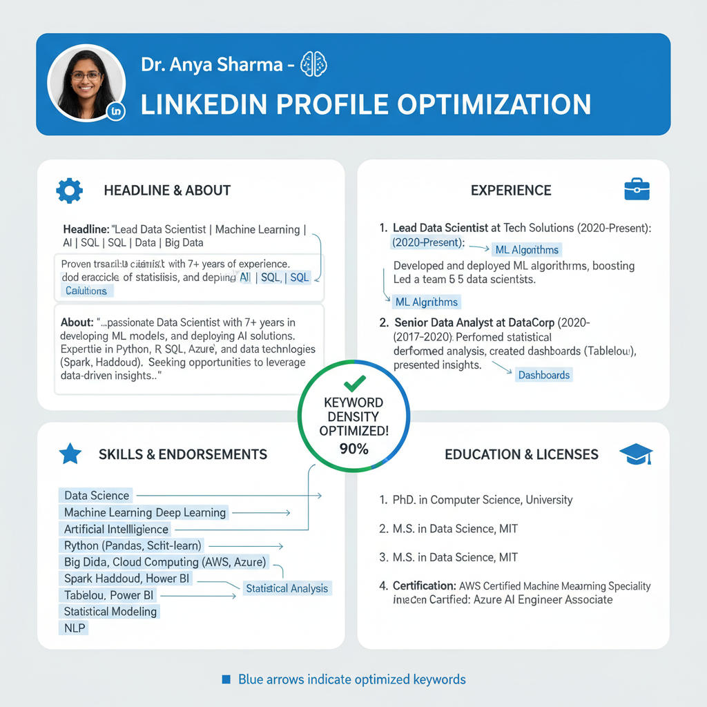 Use Keywords Naturally in Headline, Summary, and Experience Sections — keyword optimization linkedin profiles