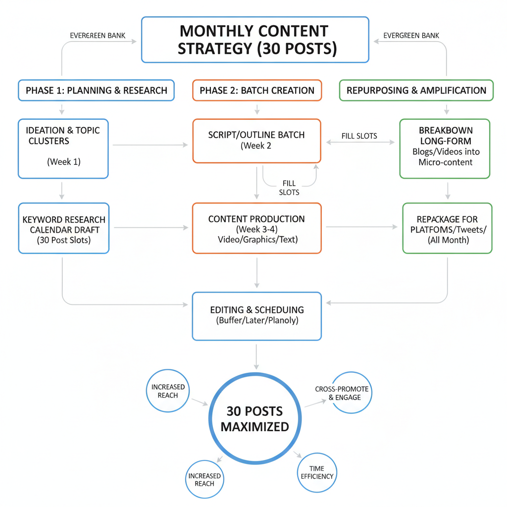 Mixing Content Types for Engagement — later free plan 30 posts per month