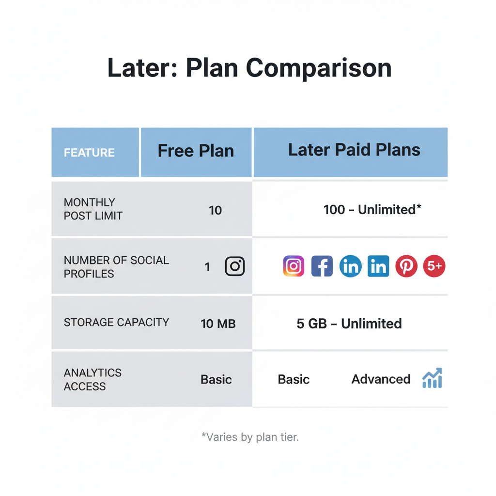 Introduction to Later Free Plan Limitations — later free plan limitations