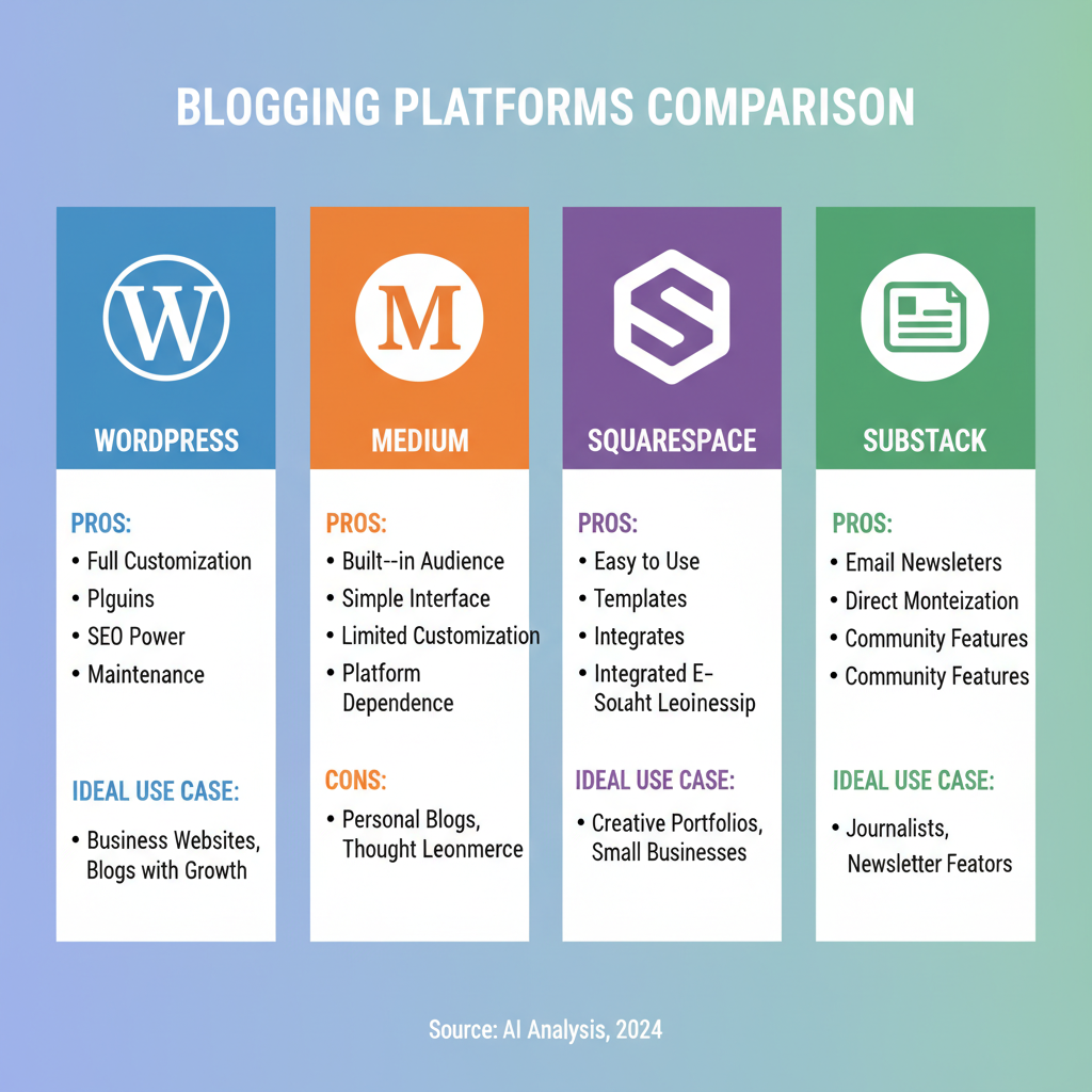 Selecting a Blogging Platform — le blogging how to start and grow a successful blog