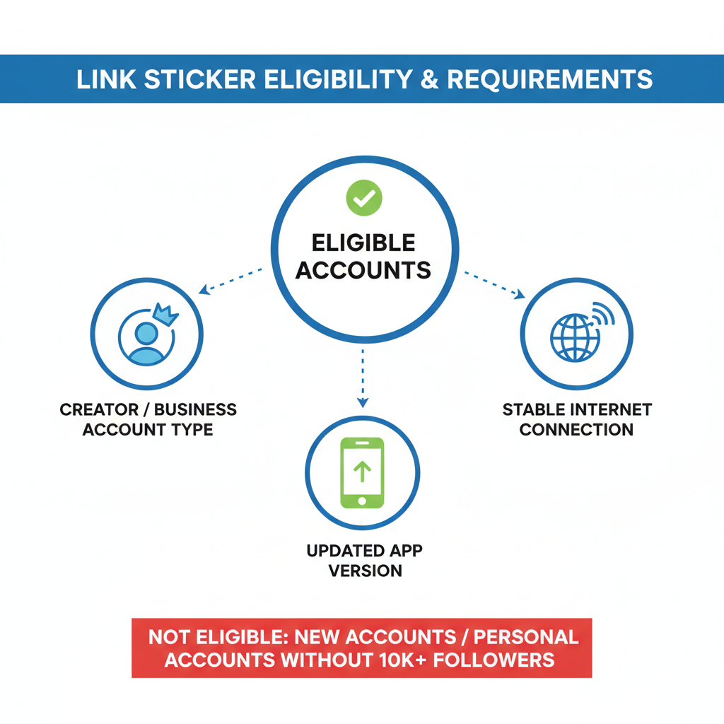 Switching to a Business or Creator Account — link to story instagram