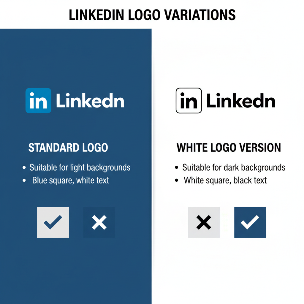 When to Use the LinkedIn White Logo — linkedin white logo branding marketing
