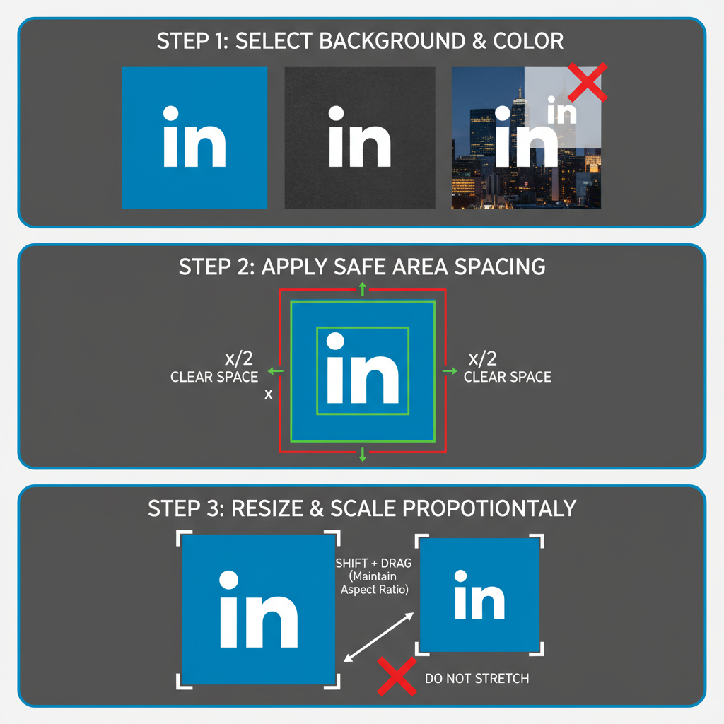 Adapting the White Logo for Presentations, Pitch Decks, and Portfolios — linkedin white logo branding marketing