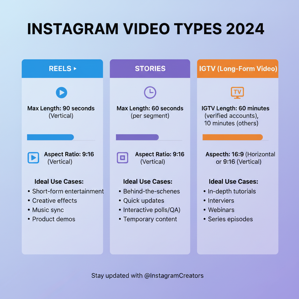 Reels vs Stories vs IGTV: Length & Use Case — longest reel on instagram
