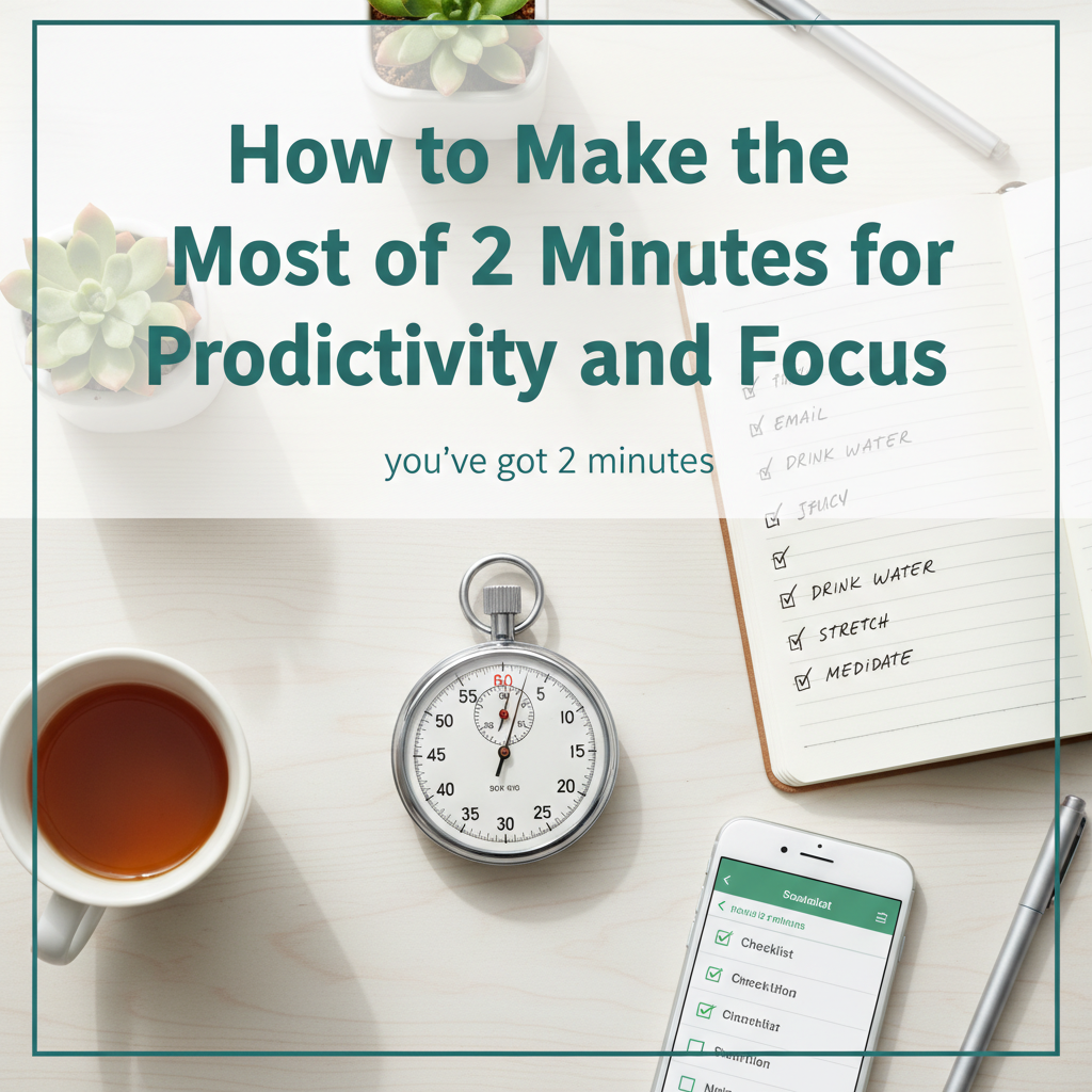 Apply the Two-Minute Rule to Beat Procrastination — make the most of 2 minutes productivity focus